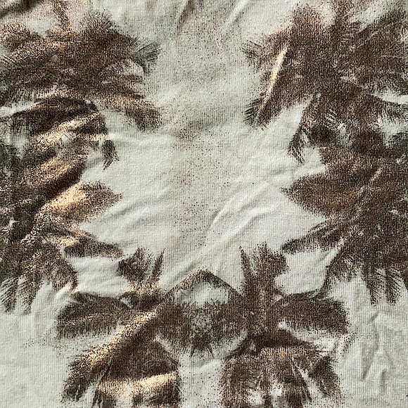 Cropped Old Navy tank (White)with palm tree print in Rosegold - Picture 2 of 3